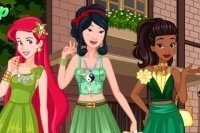 Groupe de princesses en vert Groupe de princesses en vert