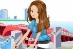 Jeune fille à vélo Jeune fille à vélo
