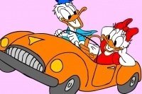 Donald en voiture