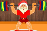 Faire de la gym avec le Père Noël